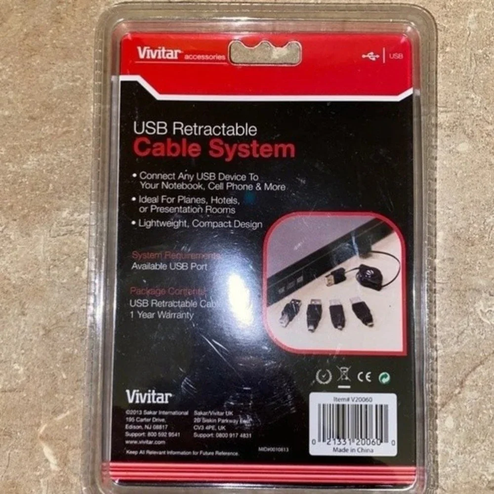 USB retractable cable system